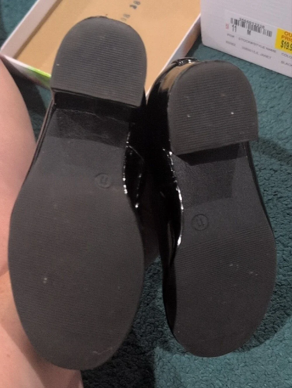Rachel Shoes 11m Worn Once Girls Black Patent Bow Dress Shoes